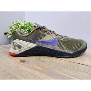 Nike Metcon 4 Shoes Mens Size 10 Olive Green Purple Training Gym AH7453-342